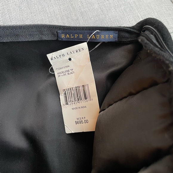 Ralph Lauren Vintage Wool & Cashmere Euro Sham with feather insert - Picture 9 of 10